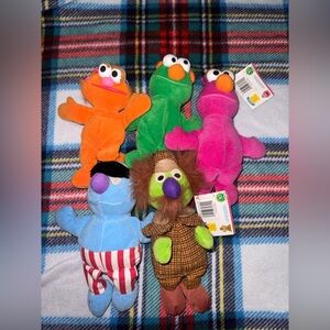 Sesame Street plushy- Orange, Green, Pink, Blue, Brown